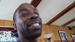 Petite asian nya yu takes deepthroat from two huge black cocks in rough mmf threesome