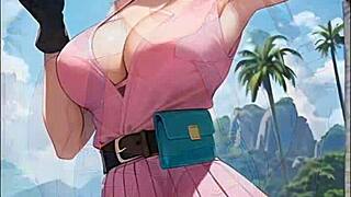 Bulma hints at hot solo european tease in subtle ways