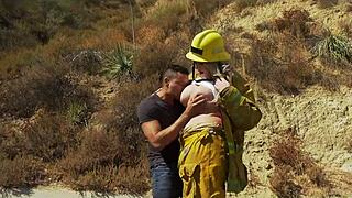 I feel so aroused watching this beautiful shemale passionately fucking a guy bareback