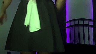 Hey, your sexy maid in uniform obeys with wet pussy vibrator play and squirting! 😏