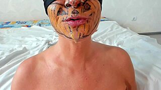 Pumpkin Tastes So Much Better With Fresh Sperm From Big Cock Blowjob