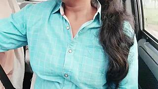 Provocative car ride adventure with long drive talks