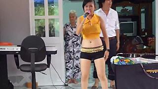 Vietnam sexy girl dancing at wedding