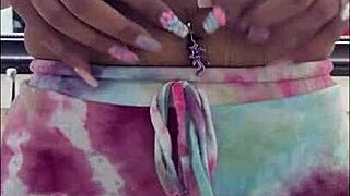 hey, watch me swap my bellybutton ring for this cool stiletto charm in the bathroom