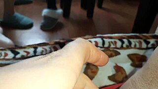 to the sounds of very wet flowing pussies we cum three times at the same time