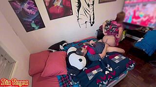 Flamenguista takes it doggystyle from Bayer during a live young Brazilian encounter