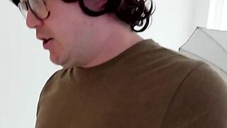 This busty Brit casually tricks a dweeb into some head action during a wild encounter