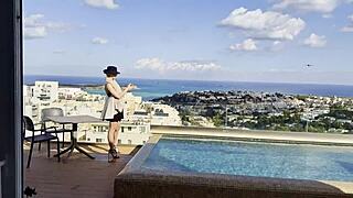 Oh My, Drone Diaries Capture Pilot Daisy's Sexy Blonde Ass Worship and Pool Flashing!