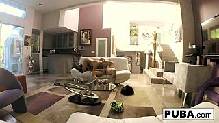 hidden camera captures busty blonde babe olivia austin getting fucked hard by derrick with blowjob and cumshot in sexy pornstar session