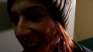 Pretty Neighbor Gets Cum in Mouth After Doggystyle Blowjob on Stairs