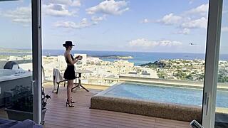 Oh My, Drone Diaries Capture Pilot Daisy's Sexy Blonde Ass Worship and Pool Flashing!