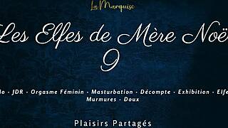 French woman does solo dirty talk in elf costume video