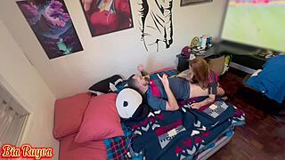 Flamenguista takes it doggystyle from Bayer during a live young Brazilian encounter