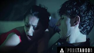 What if Hailey Rose gets caught with cum facial from guys in rough mmf party?