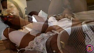 Hey, check out new pornstar fantasy vee diving into her first gangbang with two monster black cocks pounding hard!