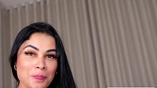 busty steffany is very horny on the interview chair 😈