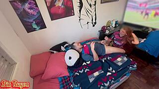 Flamenguista takes it doggystyle from Bayer during a live young Brazilian encounter