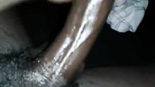 Monster big black dick lover masturbates with huge cock until screaming orgasm covers fat ass in cum.