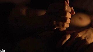 young babe gave a solo handjob while jerking off in fetish style