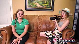 Skinny Hotties Lauren and Pixie Pie Share a Dick to Suck and Get Banged