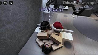 Two horny sluts with big asses and huge tits meet ingame for deepthroat cock fucking in wild 3some action part 1.