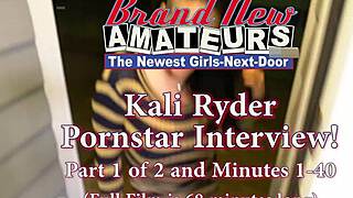 Inked Brunette Kali Ryder Masturbates and Stuffs Twat with Big Dildo