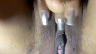 skinny indian teen explores her tight pussy in intimate moment