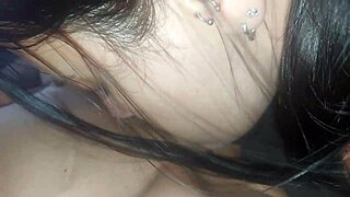 naughty girlfriend rode her boyfriend wildly at home before i joined their ffm ménage full of moans until our mouths overflowed with cum