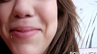 Nasty Slut Sucks And Fucks Barely Legal Petite Teen Pov - Dirty Blowjob Action Or Rough Riding?