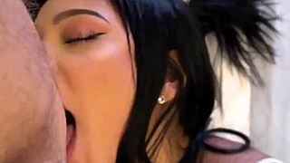 Backstage Sex with Hot Busty Latina Lingerie Model in Vertical POV Fuck and Rimjob