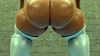 juicy bbw indulges in solo fat farting fetish play