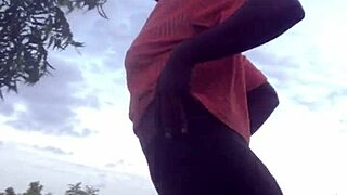 Who wants to see this crazy bitch twerking half naked in the forest?