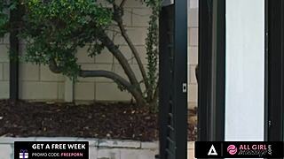 all girl massage turns naughty sunbathing into steamy lesbian threesome with oiled pussies