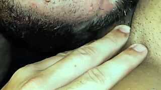 Dominant woman guides her submissive partner