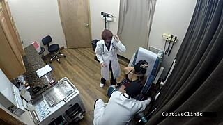 blaire celeste stars as bdsm nurse in pov behind the scenes with latex gloves and deepthroat