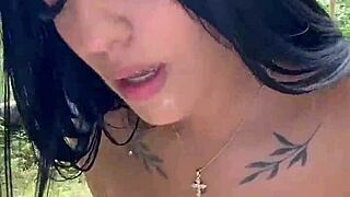 Oh man, this big ass Latina masturbates in the forest with dildo to break that curse on her body!