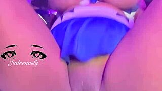 Cheerleader Bouncing Her Huge Tits While Squirting!