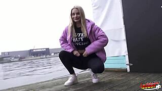 german scout picks up big natural saggy tits nurse naomi for casting interview