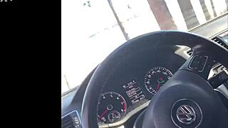 Ebony snowboarder gives deepthroat blowjob with ball licking and cum in mouth outdoors.