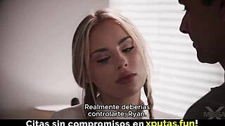 Blonde sucks cock and fucks with creampie in amateur action!