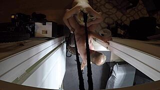 Annie Archer blonde in shower pov fetish scene