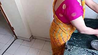Horny Indian Bride Gets Naughty In Kitchen - Sucking And Assfucking On Wedding Day With Big Ass And Tits?