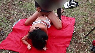 Monster Cock Destroys Tied Up Gagged Ass with Rough Creampie