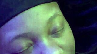 Ebony Beauty Gets Facial from Big Cock Licking and Fucking