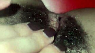 Hey, wanna see me, this babe, having fun alone with my fingers in hairy pussy for solo POV masturbation and handjob?