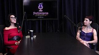 best moments from annie clementine on preliminares podcast with bia hot - part 3 on sheer red