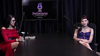 best moments from annie clementine on preliminares podcast with bia hot - part 3 on sheer red