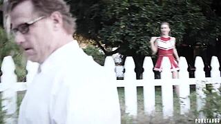 Teen Cheerleader Jill Kassidy Flirts With Old Neighbor Dick Chibbles