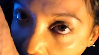 pov cutie with big ass tries deepthroating more huge white cock than she can handle in homemade amateur blowjob