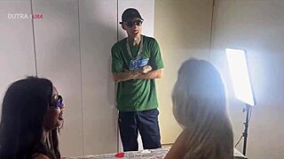 dutra sura introduces mii angel to her friend for a fun bisexual menage with the skinny blonde